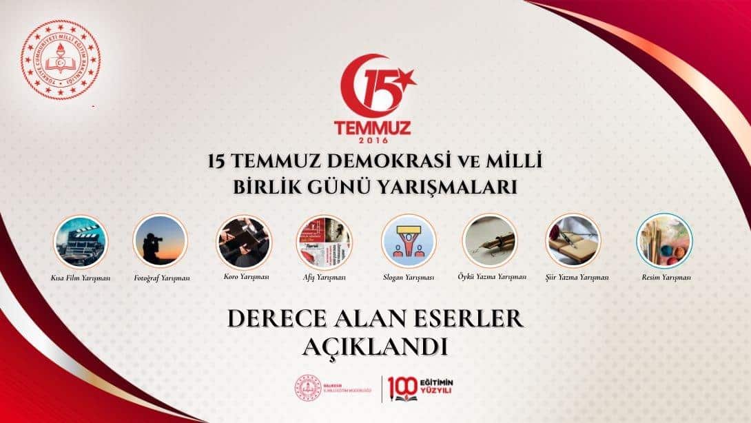 Balıkesir'de 15 Temmuz Demokrasi ve Milli Birlik Günü Yarışmalarında İl Birincileri Açıklandı