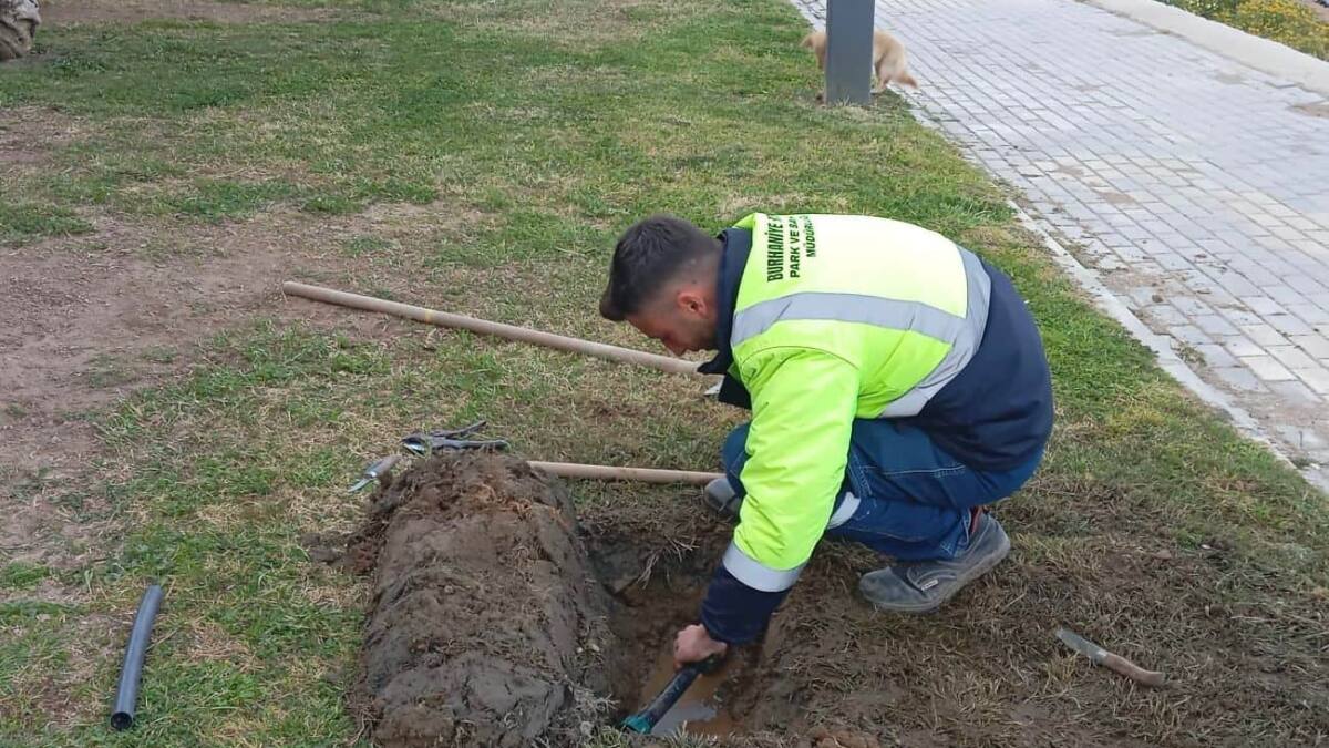 Burhaniye'de Parklar ve Yeşil Alanlarda Bakım ve Temizlik Çalışmaları Devam Ediyor